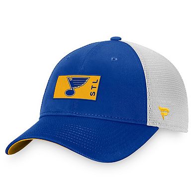 Men's Fanatics Branded Blue/White St. Louis Blues Authentic Pro Rink Trucker Snapback Hat