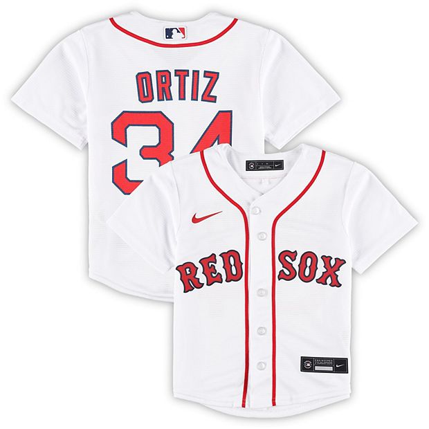 Toddler David Ortiz White Boston Red Sox 2022 Hall of Fame Replica Player  Jersey