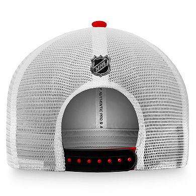 Men's Fanatics Branded Red Chicago Blackhawks Authentic Pro Rink Trucker Snapback Hat