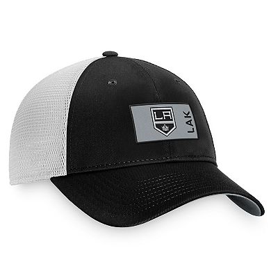 Men's Fanatics Branded Black/White Los Angeles Kings Authentic Pro Rink Trucker Snapback Hat