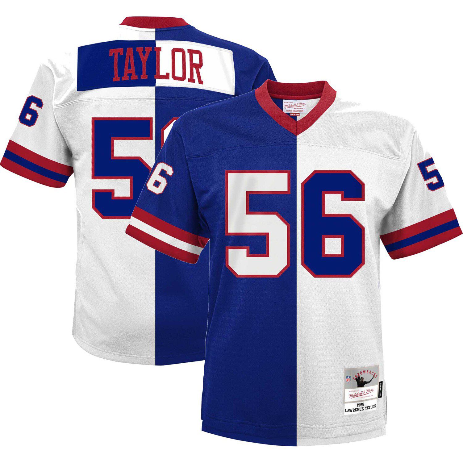 Men's Mitchell & Ness Lawrence Taylor Royal New York Giants 1986 Authentic  Throwback Retired Player Jersey