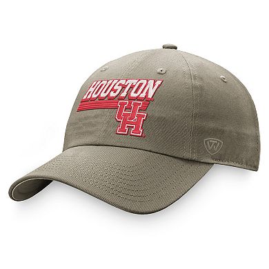 Men's Top of the World Khaki Houston Cougars Slice Adjustable Hat