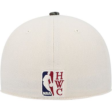 Men's Mitchell & Ness Cream/Camo Philadelphia 76ers Hardwood Classics 1976 NBA All-Star Game Off White Camo Fitted Hat