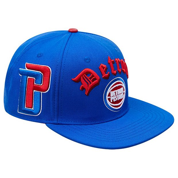 Men's New Era White/Blue Detroit Pistons Retro Title 9FIFTY Snapback Hat