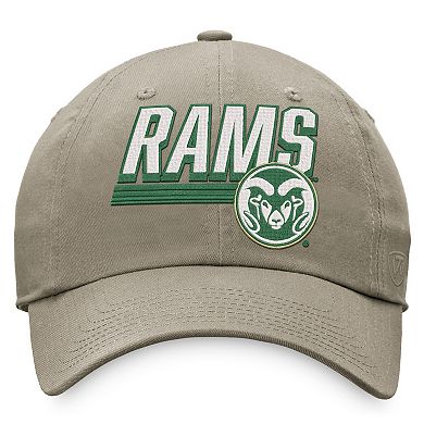 Men's Top of the World Khaki Colorado State Rams Slice Adjustable Hat