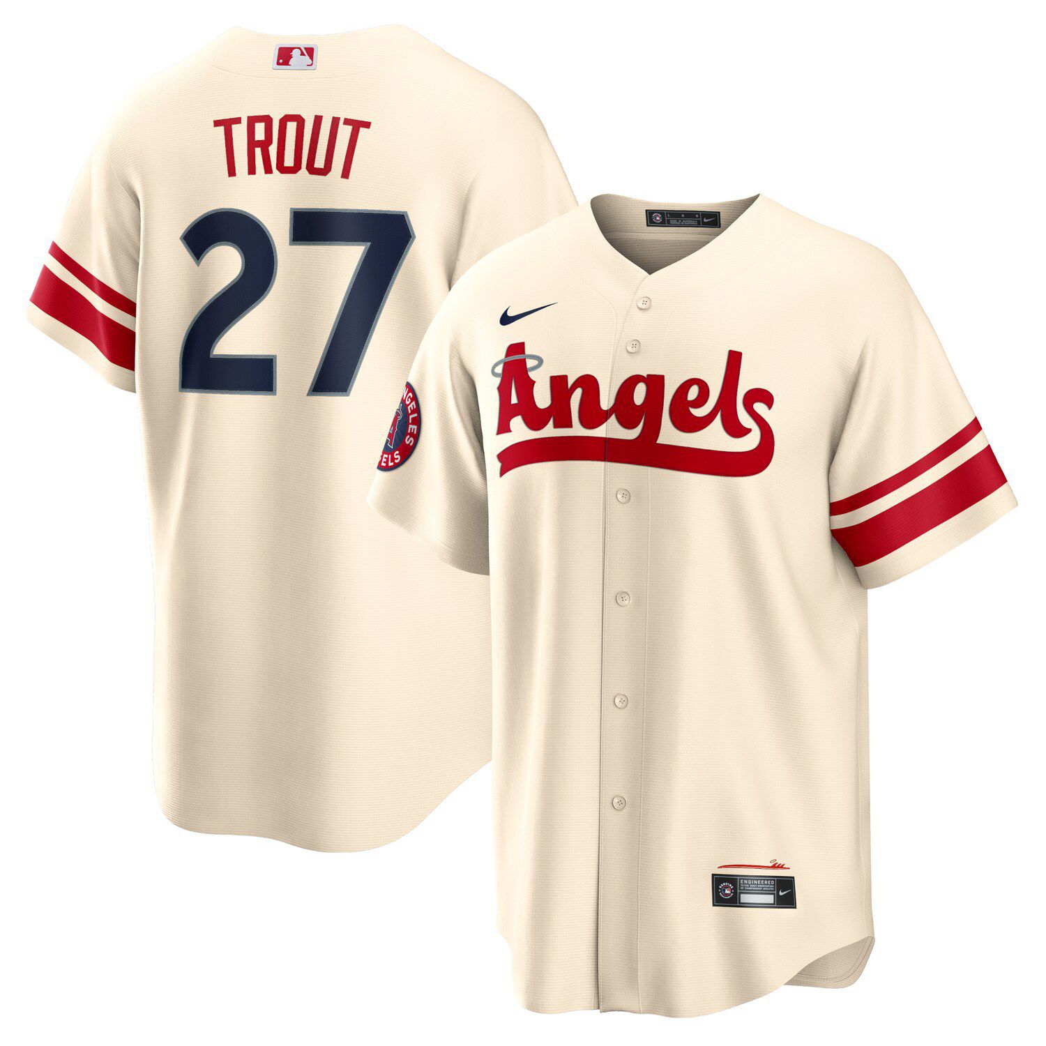 Preschool Nike Mike Trout White Los Angeles Angels Home 2020 Replica Player  Jersey