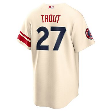 Men's Nike Mike Trout Cream Los Angeles Angels 2022 City Connect Replica Player Jersey