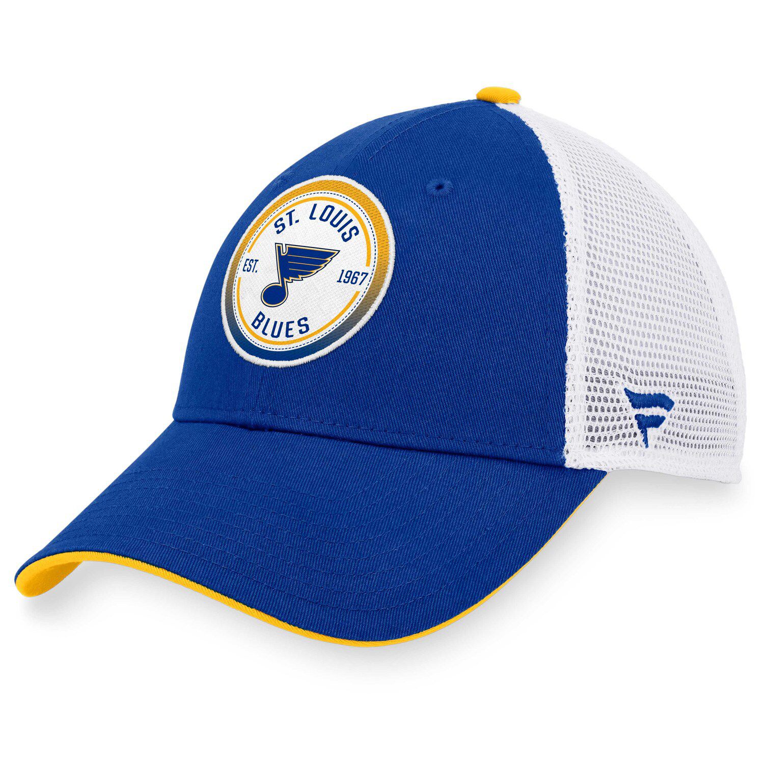 Men's Fanatics Branded Royal/Yellow St. Louis Blues 2020 NHL Draft  Authentic Pro Flex Hat 