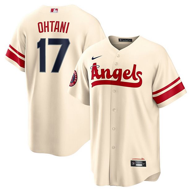 Men's Nike Shohei Ohtani Cream Los Angeles Angels 2022 City Connect Replica Player Jersey, 4XL
