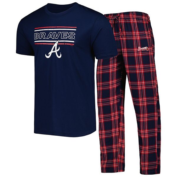 Men's Concepts Sport Navy Atlanta Braves Ultimate Plaid Flannel Pajama  Pants 