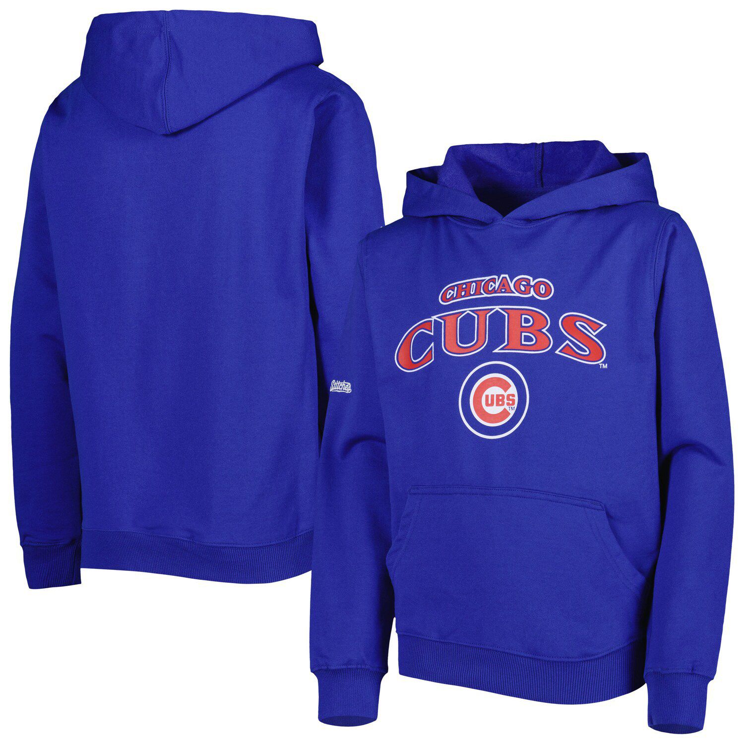 Men's New Era Royal Chicago Cubs Sleeveless Pullover Hoodie