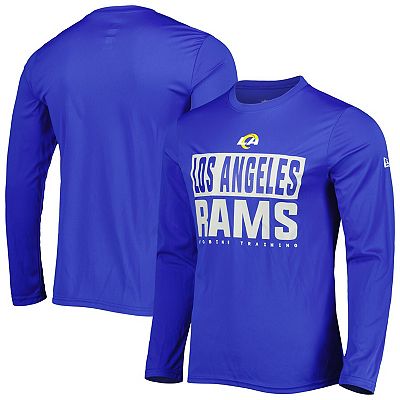 Men's New Era Royal Los Angeles Rams Combine Authentic Offsides Long Sleeve  T-Shirt