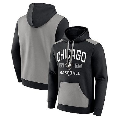 Men's Fanatics Branded Black/Gray Chicago White Sox Chip In Pullover Hoodie