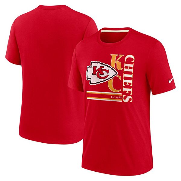 Men's Homage Red Kansas City Chiefs Hyper Local Tri-Blend T-Shirt