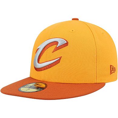 Men's New Era  Gold/Rust Cleveland Cavaliers 59FIFTY Fitted Hat