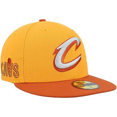 Men's New Era  Gold/Rust Cleveland Cavaliers 59FIFTY Fitted Hat
