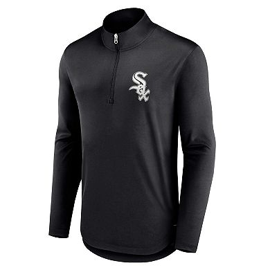 Men's Fanatics Black Chicago White Sox Tough Minded Lightweight Quarter-Zip Pullover
