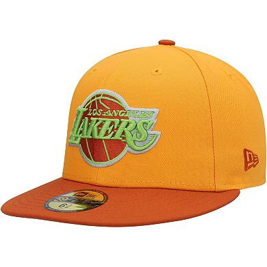 Men's New Era Gold/Rust Los Angeles Lakers 59FIFTY Fitted Hat