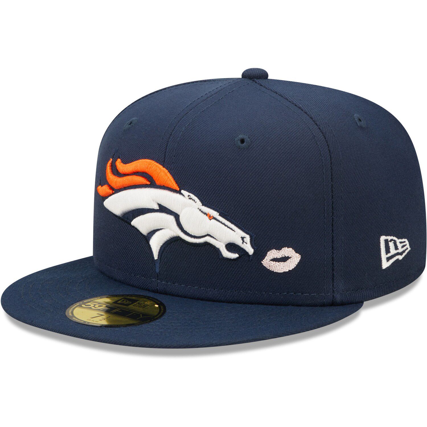 Men's New Era Cream Denver Broncos Sideline Chrome T-Shirt