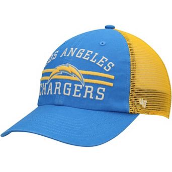 Men's '47 Powder Blue/Gold Los Angeles Chargers Highpoint Trucker Clean Up Snapback Hat