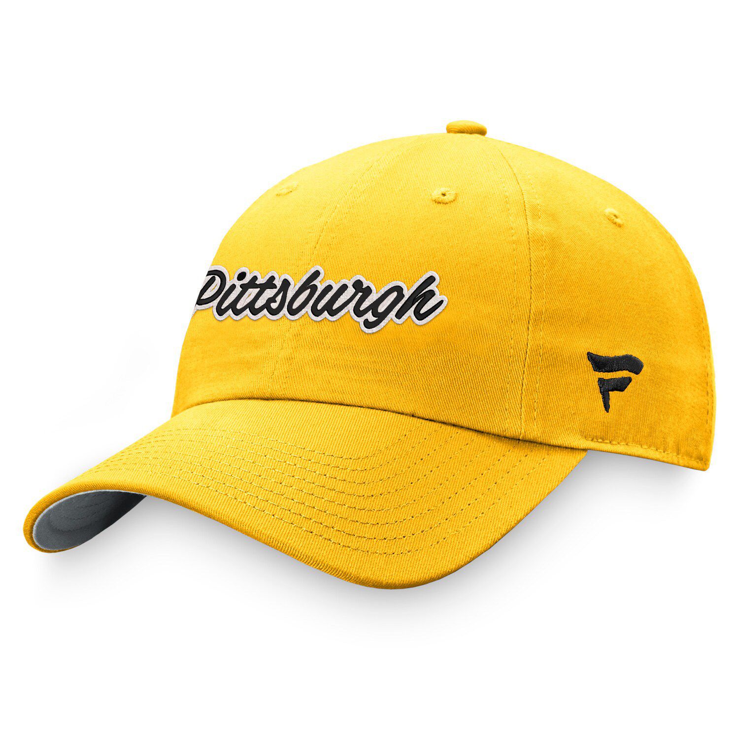 Men's Fanatics Branded Black/White Pittsburgh Steelers Fundamental Vintage Trucker Unstructured Adjustable Hat