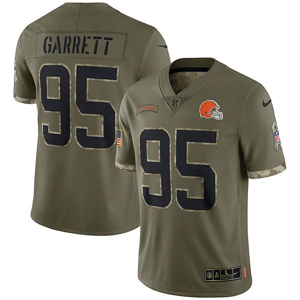 Men's Nike Myles Garrett Olive Cleveland Browns 2022 Salute To