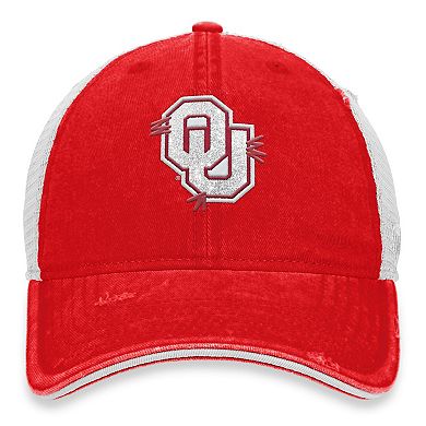 Women's Top of the World Crimson/White Oklahoma Sooners Radiant Trucker Snapback Hat