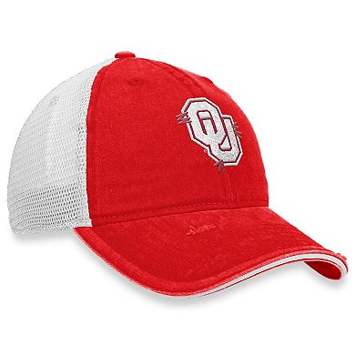 Women's Top of the World Crimson/White Oklahoma Sooners Radiant Trucker Snapback Hat