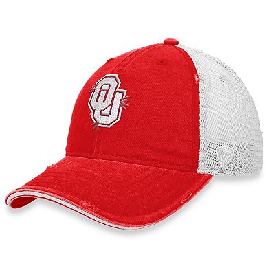 Women's Top of the World Crimson/White Oklahoma Sooners Radiant Trucker Snapback Hat