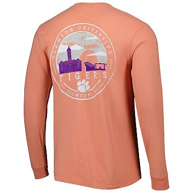 Men's Orange Clemson Tigers Circle Campus Scene Long Sleeve T-Shirt
