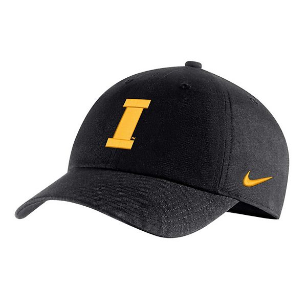 Men's Nike Black Iowa Hawkeyes Heritage86 Logo Adjustable Hat