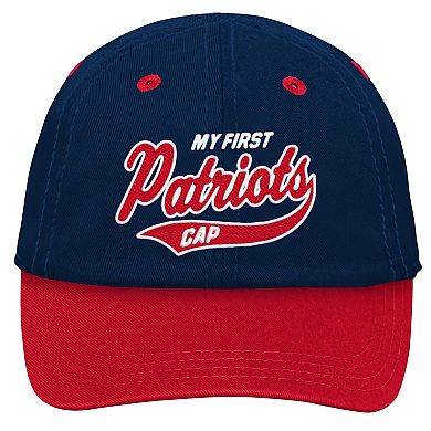 Infant Navy/Red New England Patriots My First Tail Sweep Slouch Flex Hat