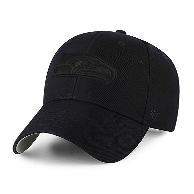 Men's '47 Black Seattle Seahawks Tonal MVP Adjustable Hat