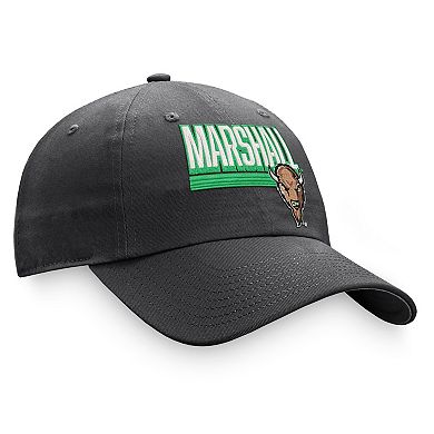 Men's Top of the World Charcoal Marshall Thundering Herd Slice Adjustable Hat