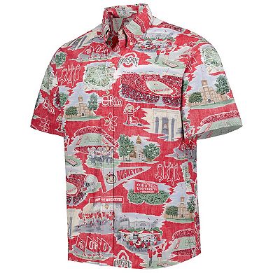 Men's Reyn Spooner Scarlet Ohio State Buckeyes Scenic Button-Down Shirt