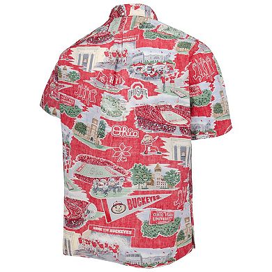 Men's Reyn Spooner Scarlet Ohio State Buckeyes Scenic Button-Down Shirt