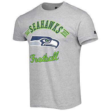 Men's Starter Heathered Gray Seattle Seahawks Prime Time T-Shirt