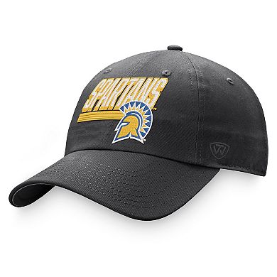 Men's Top of the World Charcoal San Jose State Spartans Slice Adjustable Hat