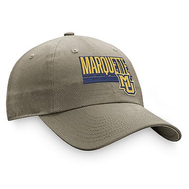 Men's Top of the World Khaki Marquette Golden Eagles Slice Adjustable Hat