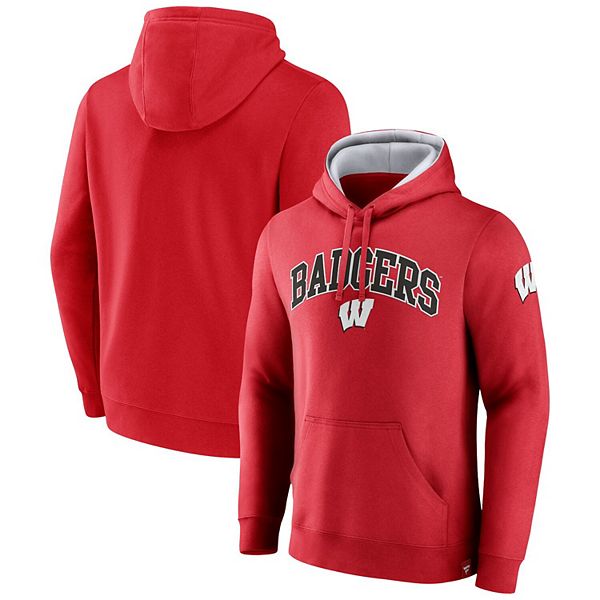 Men's Fanatics Branded Red Wisconsin Badgers Arch & Logo Tackle Twill ...