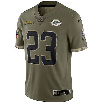Men's Nike Jaire Alexander Olive Green Bay Packers 2022 Salute To Service Limited Jersey
