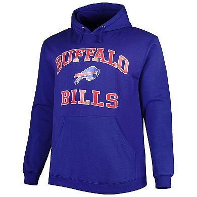 Men's Josh Allen Royal Buffalo Bills Big & Tall Fleece Name & Number Pullover Hoodie