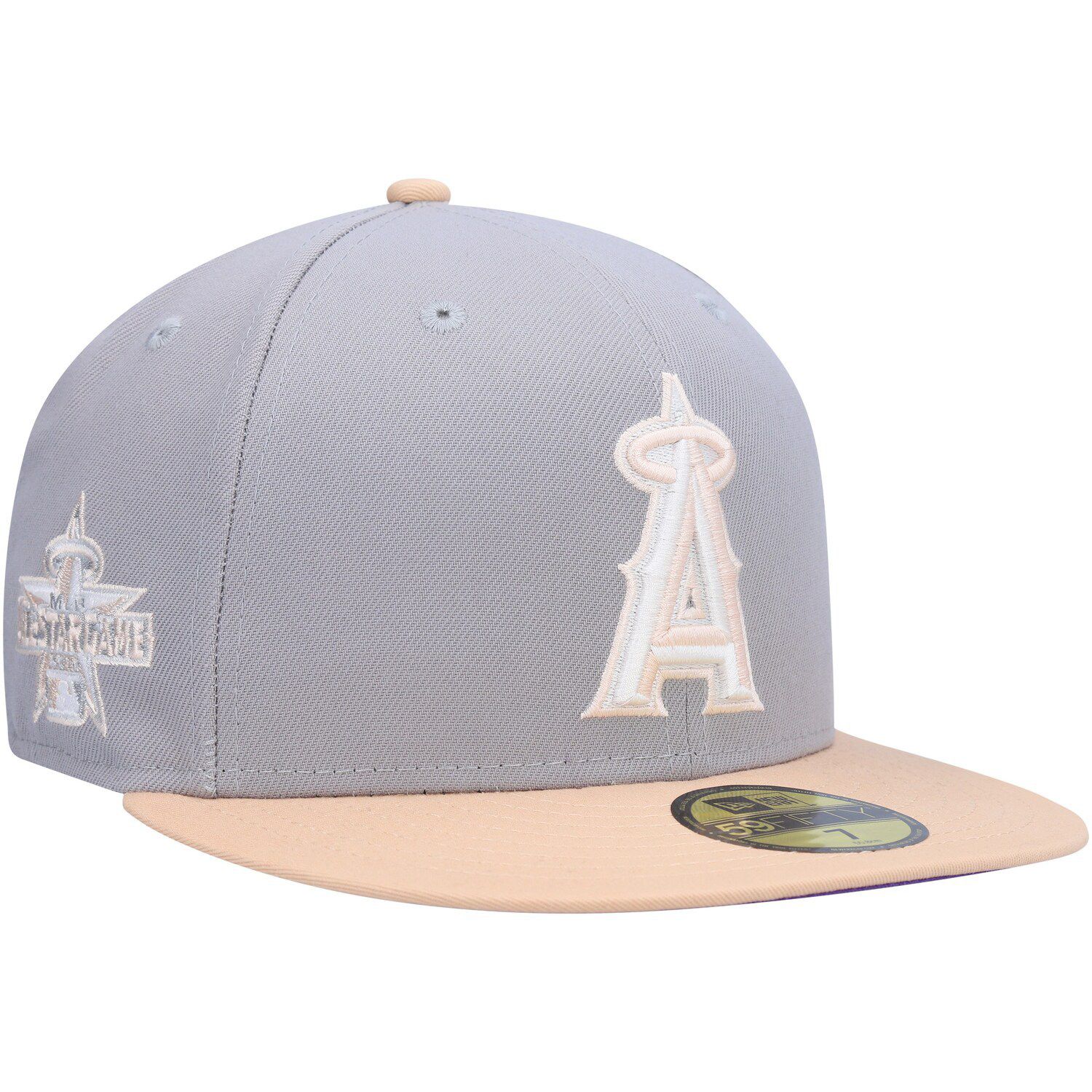 Los Angeles Angels New Era 2002 World Series Cooperstown Collection  Undervisor 59FIFTY Fitted Hat - Gray/Orange