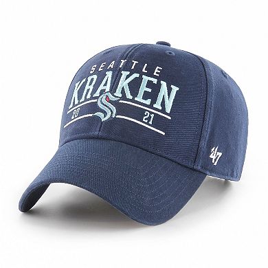 Men's '47 Deep Sea Blue Seattle Kraken Centerline MVP Adjustable Hat