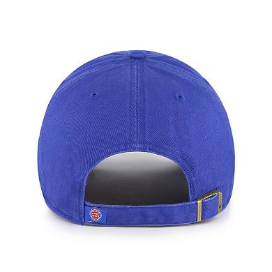 Men's '47 Blue Detroit Pistons Team Logo Clean Up Adjustable Hat