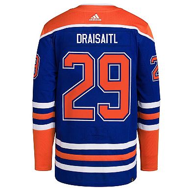 Men's adidas Leon Draisaitl Royal Edmonton Oilers Home Primegreen Authentic Pro Player Jersey