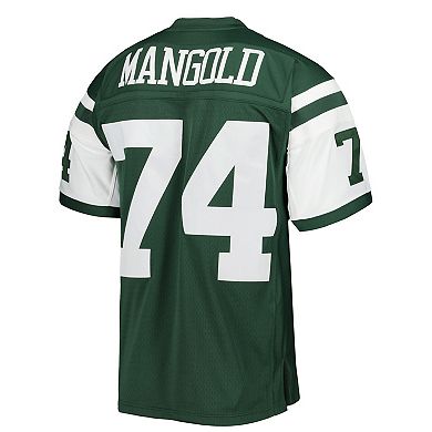 Men's Mitchell & Ness Nick Mangold Green New York Jets Legacy Replica Jersey