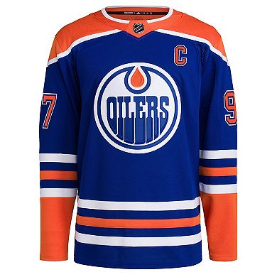 Men's adidas Connor McDavid Royal Edmonton Oilers Home Primegreen Authentic Pro Player Jersey