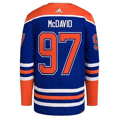 Men's adidas Connor McDavid Royal Edmonton Oilers Home Primegreen Authentic Pro Player Jersey