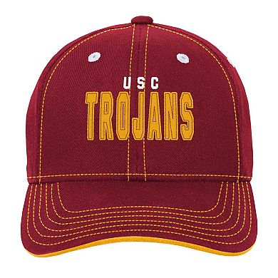 Youth Cardinal USC Trojans Old School Slouch Adjustable Hat